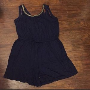 Lane Bryant Navy Blue Romper